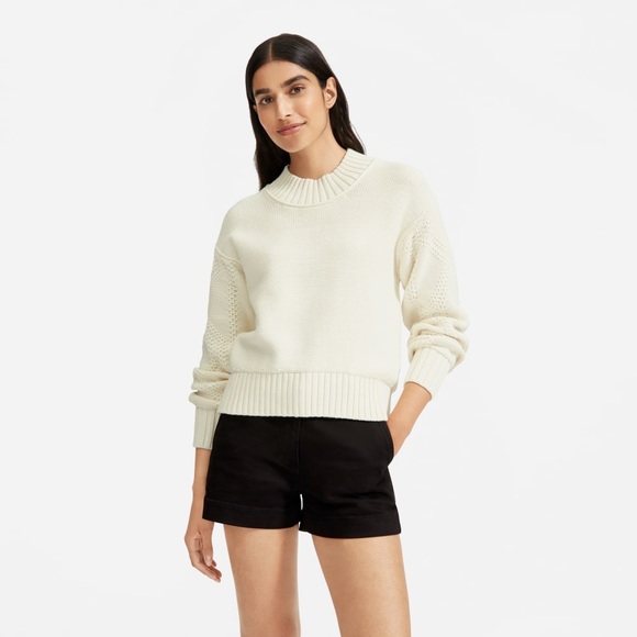 Everlane Sweaters - Everlane cotton cable knit sweater in bone
